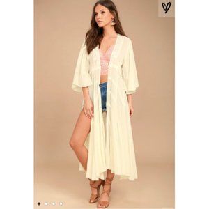 Free People Curved Lace Duster